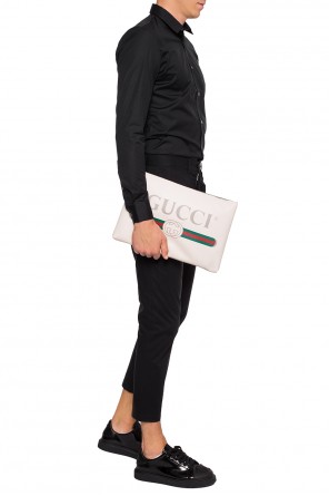 Web' striped clutch with a logo, zdjęcie 2 Web' striped clutch with a logo od Gucci